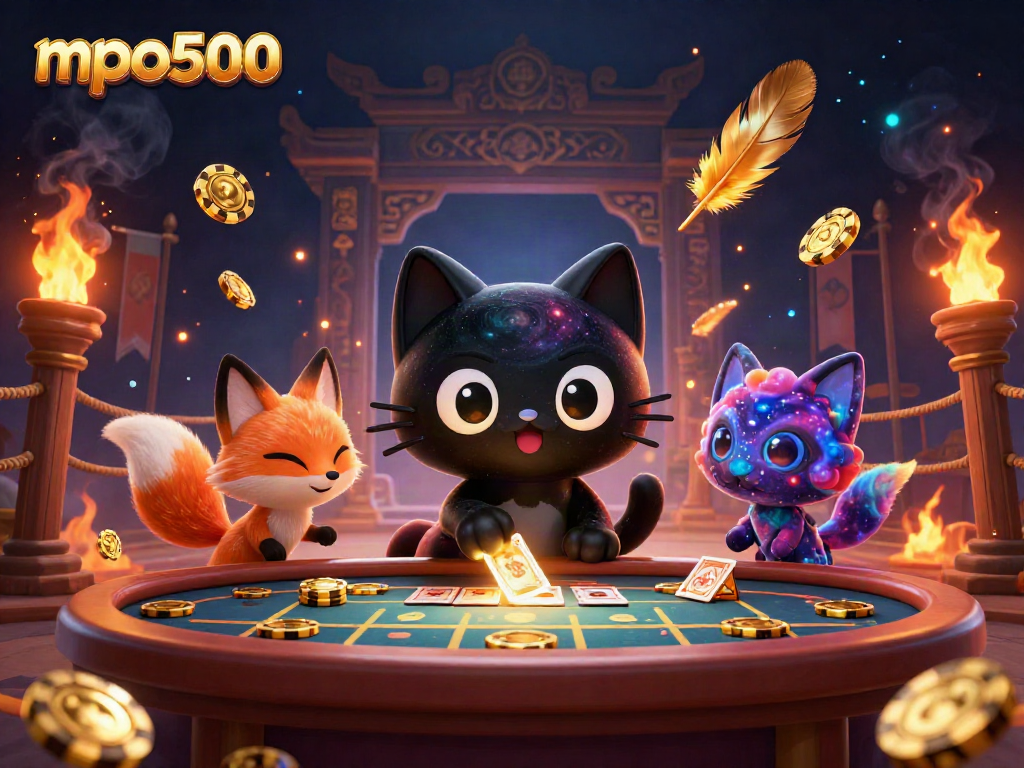 mpo500 menghadirkan kucing hitam galaksi di kasino kosmik yang memikat, dengan aset judi.