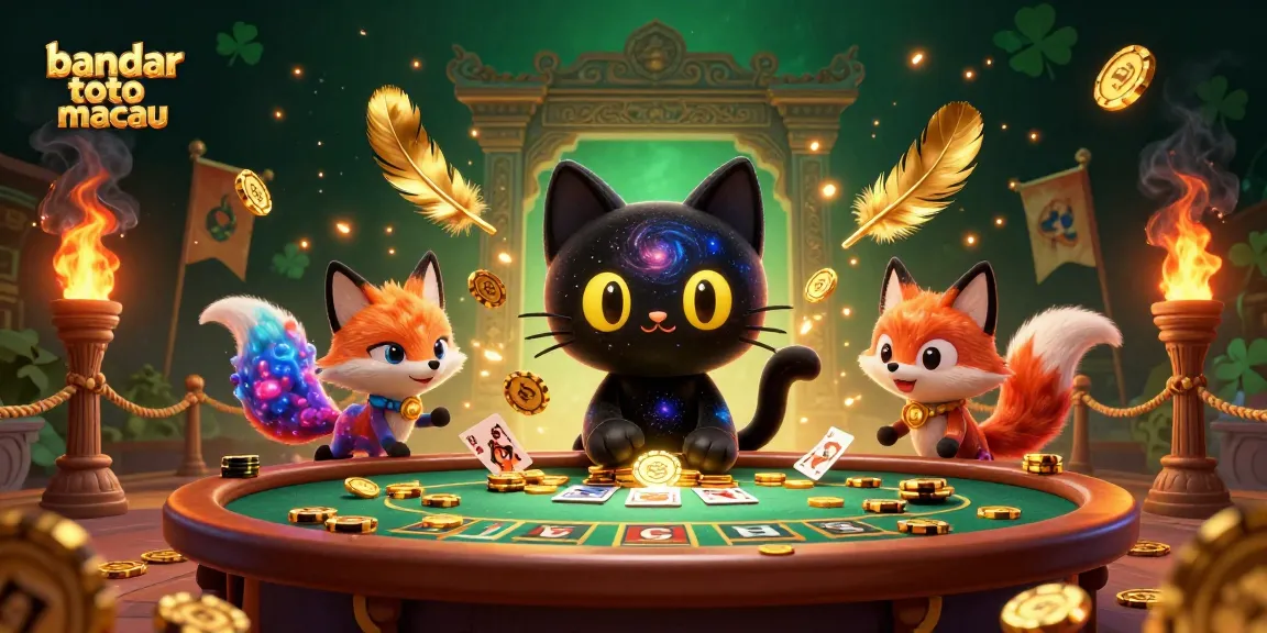 Bandar toto macau menciptakan suasana kasino kosmik yang penuh dengan chip emas dan kartu.