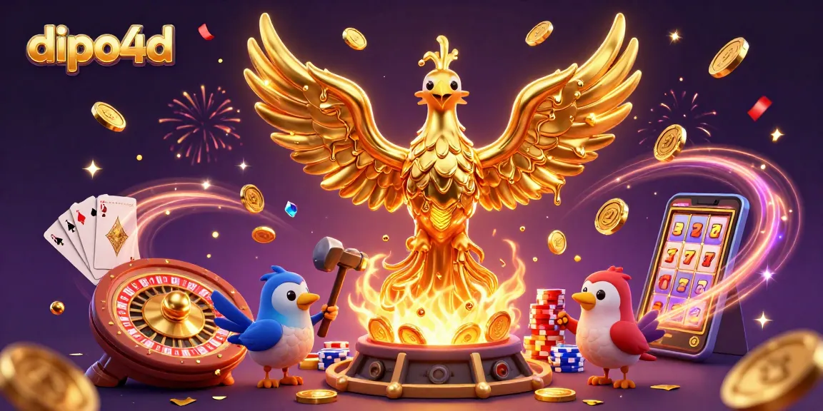 Experience vibrant gaming excitement with dipo4d’s gold phoenix and thrilling casino elements.