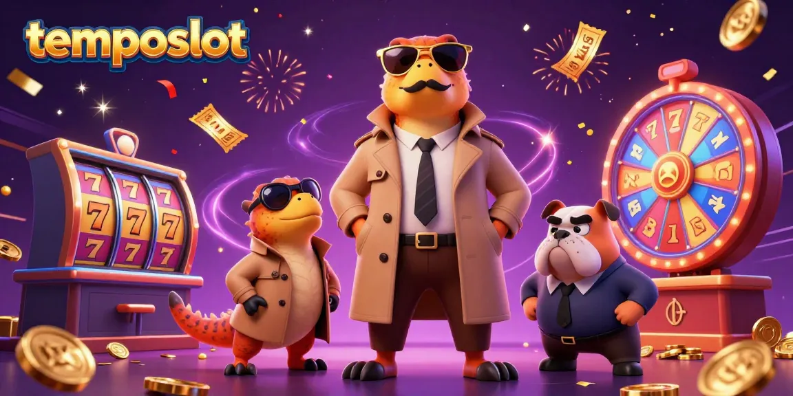 Raptors in a trench coat try to sneak into a VIP casino lounge, embodying temposlot's playful vibe.