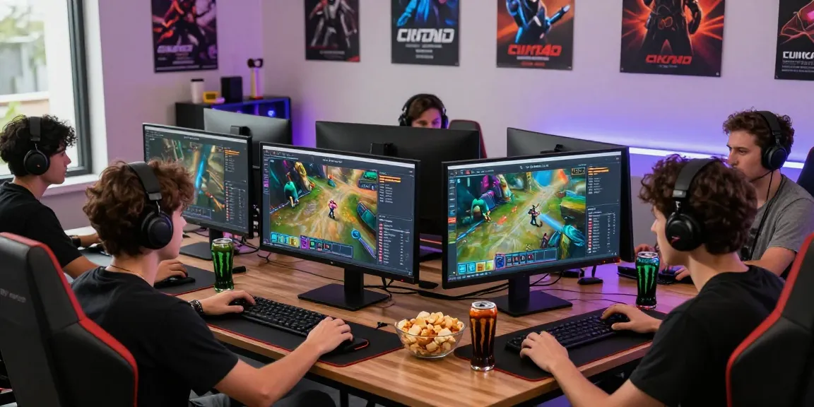 CIKA4D gaming platform displayed on multiple screens in a vibrant game room environment
