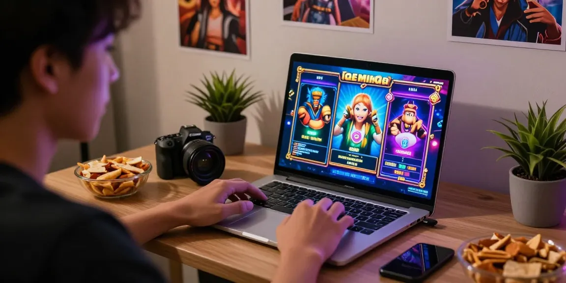Penggemar game menikmati slot gacor online dengan suasana nyaman di rumah.