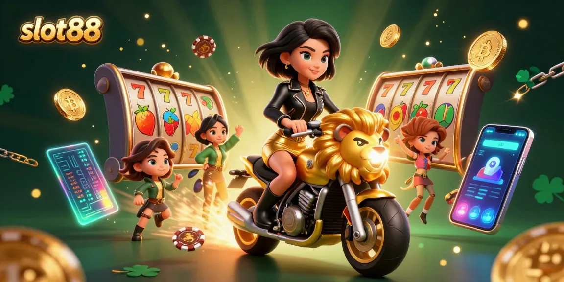 Experience the excitement of slot88 gaming with a glamorous character riding through a world of winnings.