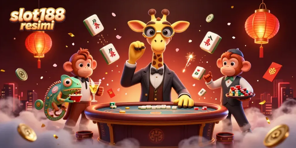 Menangkan hadiah besar di slot188 resmi dengan permainan mahjong yang menarik dalam ilustrasi kasino 3D.