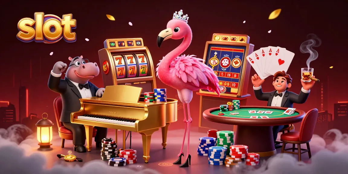 Putar slot dengan flamingo penyanyi dan hippo bassis di kasino ceria.